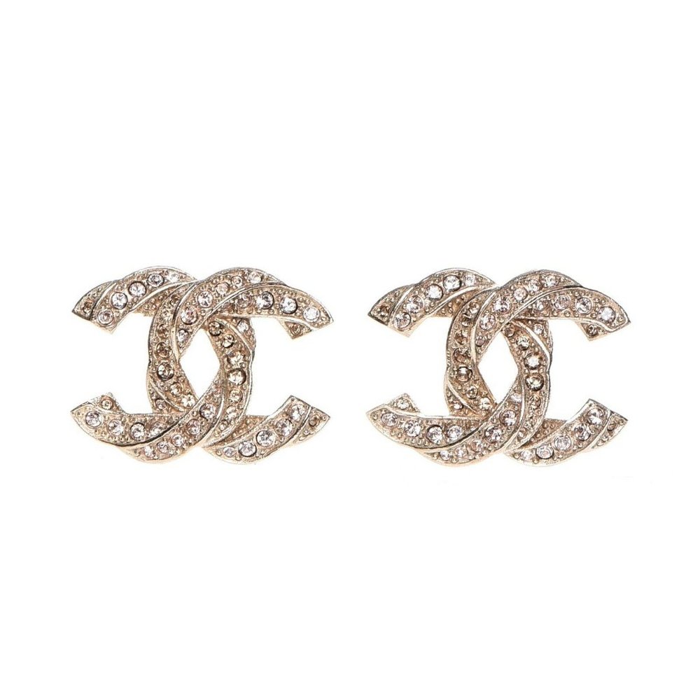 NEW CHANEL AUTHENTIC LARGE STUD EARRINGS